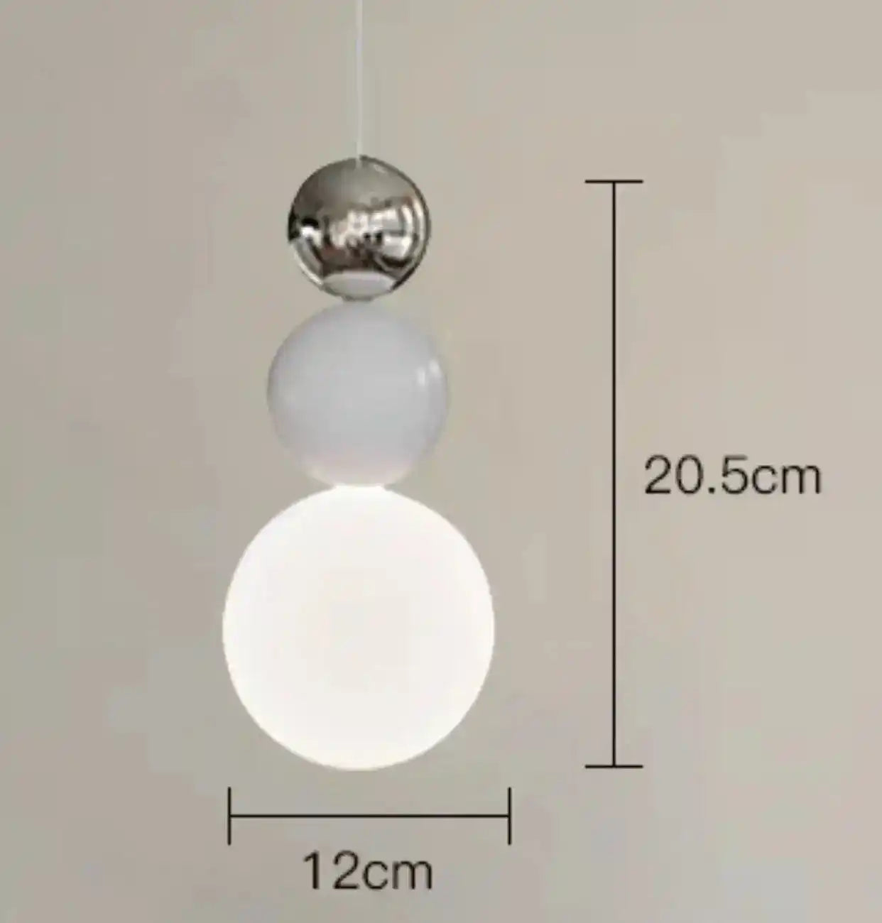 LampaNowoczesna Lampa Wisząca LED Kremowy Abażur Nordic Styl Jaśnie Panie