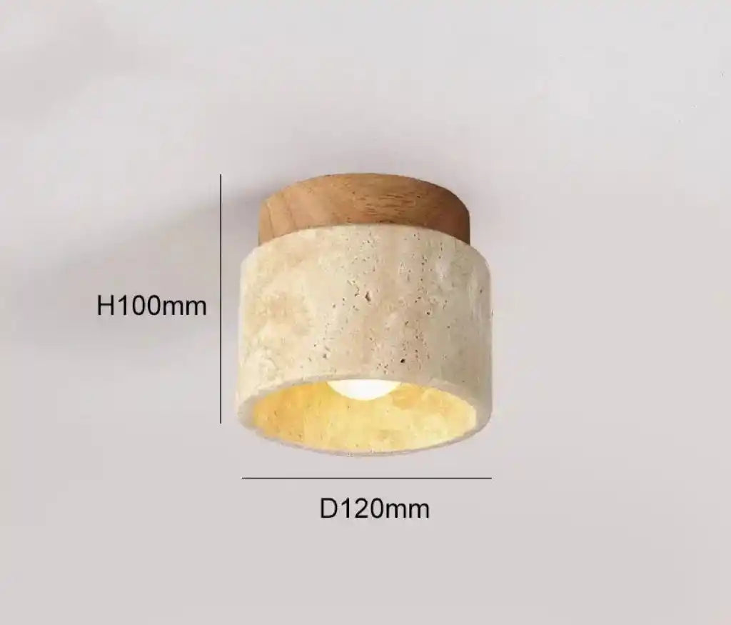 Lampa sufitowa do salonu JIANKEXING z drewnianym i betonowym wykończeniem 120x100 mm