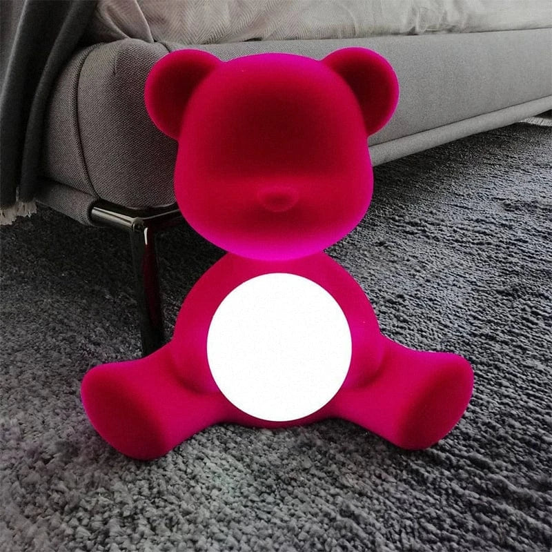 Lampa stołowa dziecięca z misiem teddy dekoracja pokoju 32cm