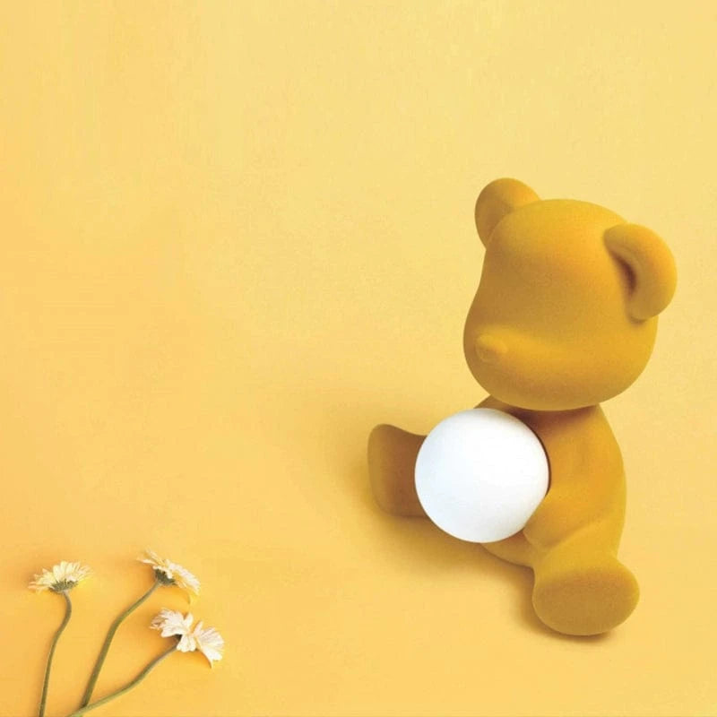 Lampa stołowa dziecięca z misiem teddy dekoracja pokoju 32cm