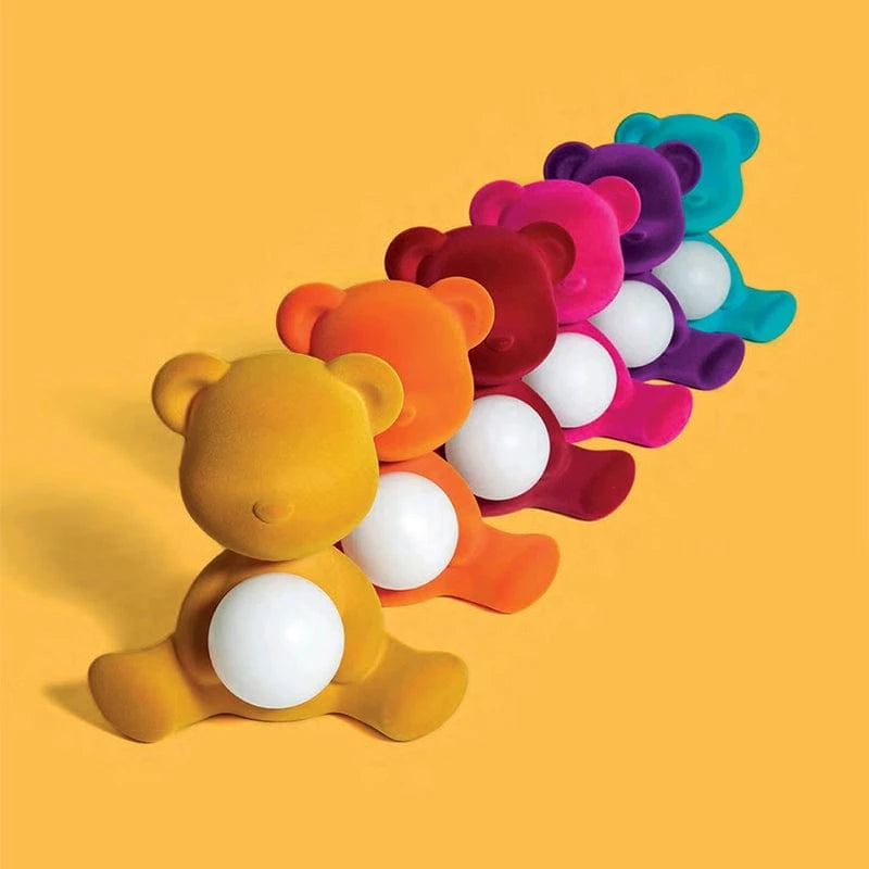 Lampa stołowa dziecięca z misiem teddy dekoracja pokoju 32cm