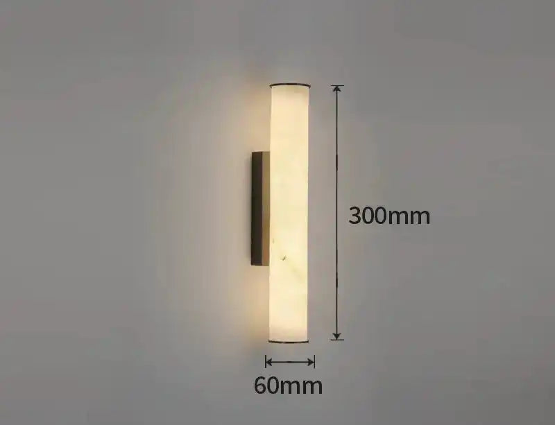 Nowoczesna lampa ścienna o smukłym kształcie 300mm na 60mm z białym światłem
