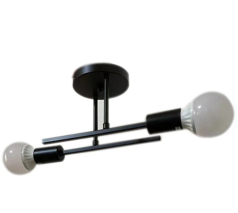 Nowoczesna lampa sufitowa ONLYLIGHT z dwoma żarówkami i czarną metalową konstrukcją