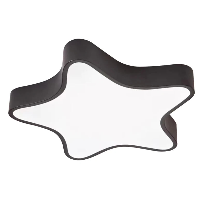 ASANZUO lampa sufitowa w kształcie gwiazdy z czarną ramą i białym światłem LED