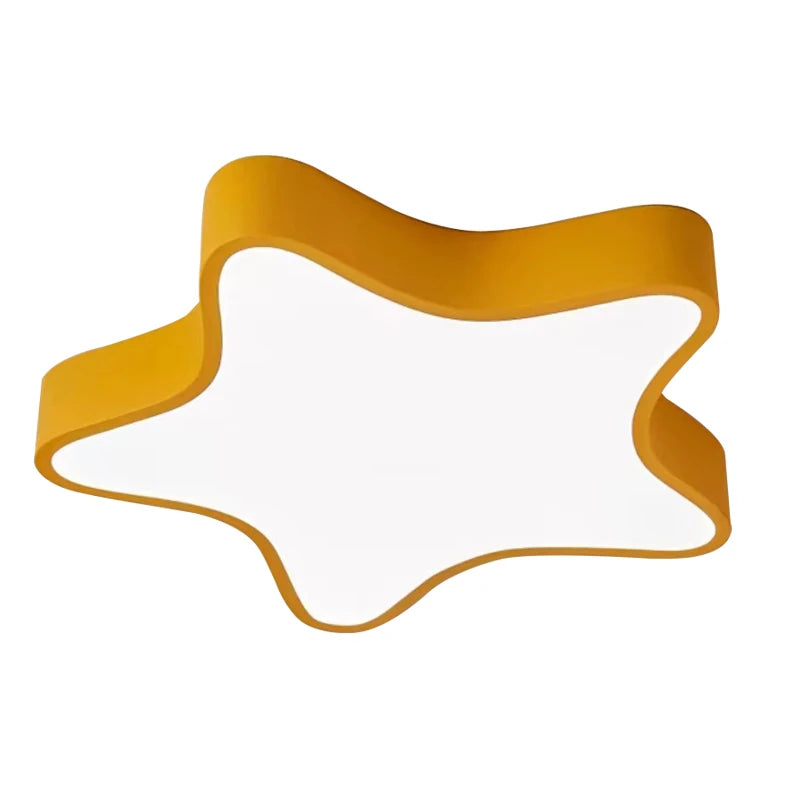 ASANZUO lampa sufitowa w kształcie gwiazdy z żółtą ramą do nowoczesnego wnętrza