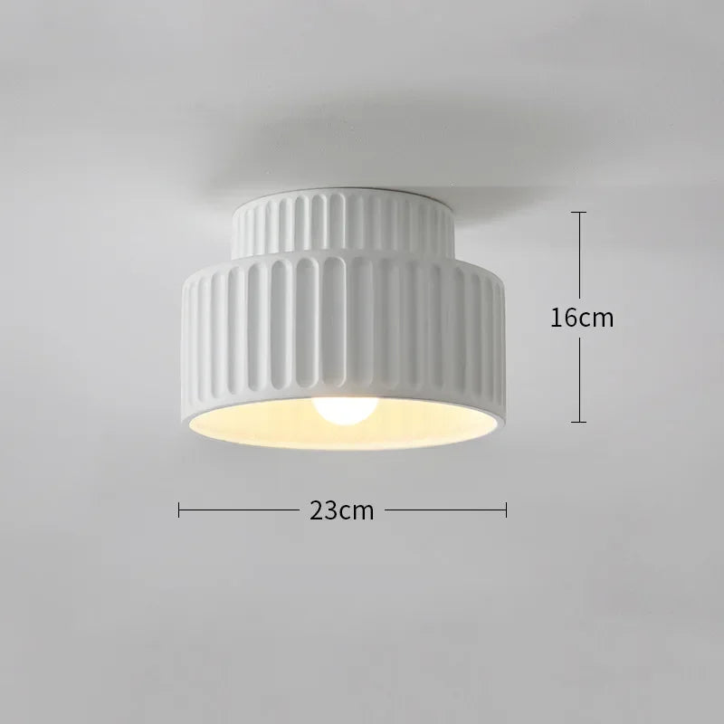 Xiaomi biały karbowany plafon sufitowy ceramiczny 23 cm średnicy 16 cm wysokości z ciepłym światłem