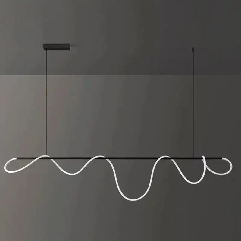 Nowoczesne designerskie oświetlenie sufitowe wiszące z wyjątkowym falistym kształtem od savenmade