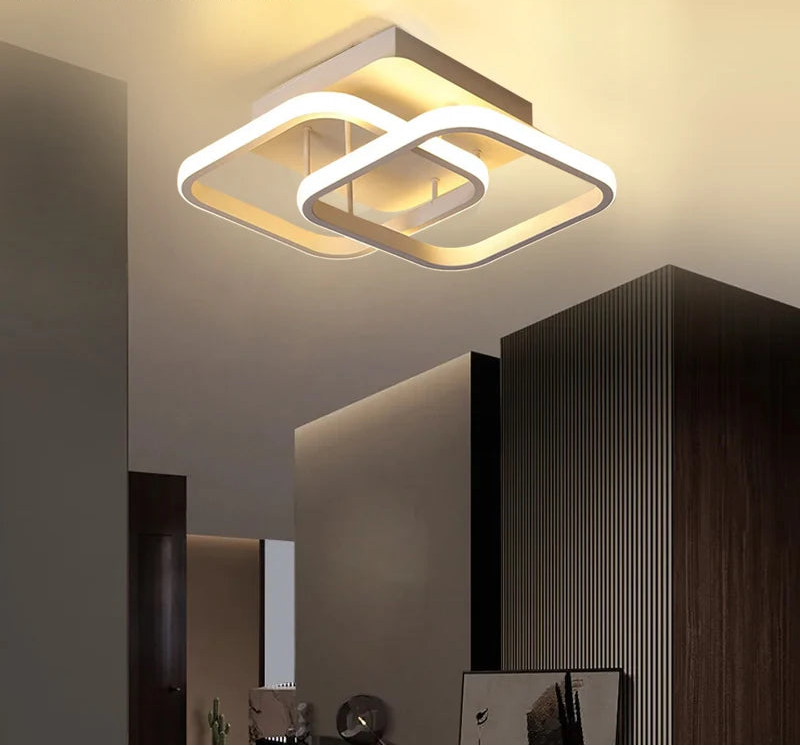 Nowoczesny plafon LED z geometrycznym wzorem, idealny do oświetlenia wnętrz mieszkalnych