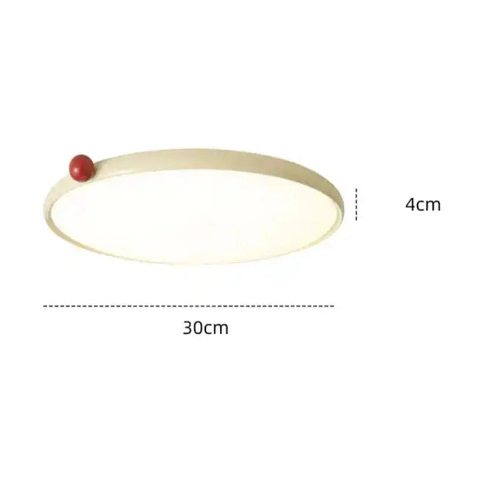 Nowoczesne oświetlenie LED do salonu okrągłe o średnicy 30 cm i wysokości 4 cm