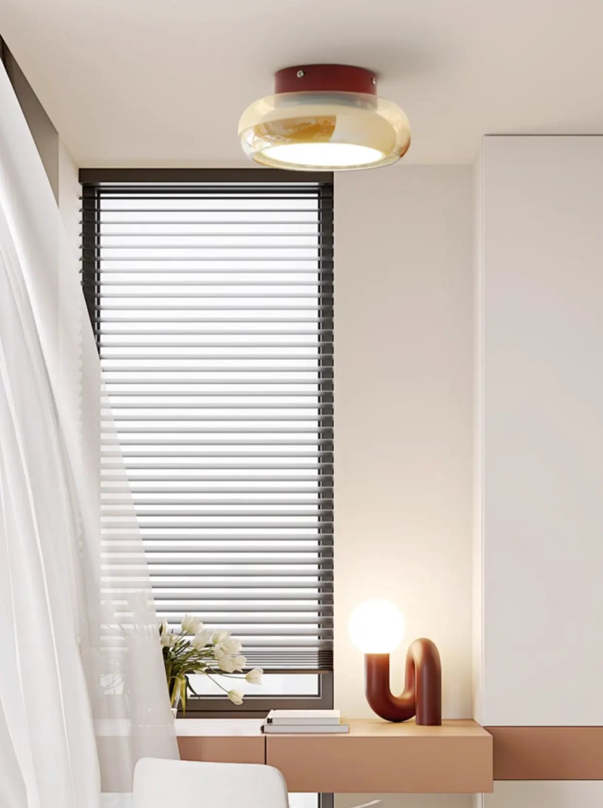 Nowoczesne oświetlenie LED do salonu Xunze z lampą sufitową i lampką na stoliku