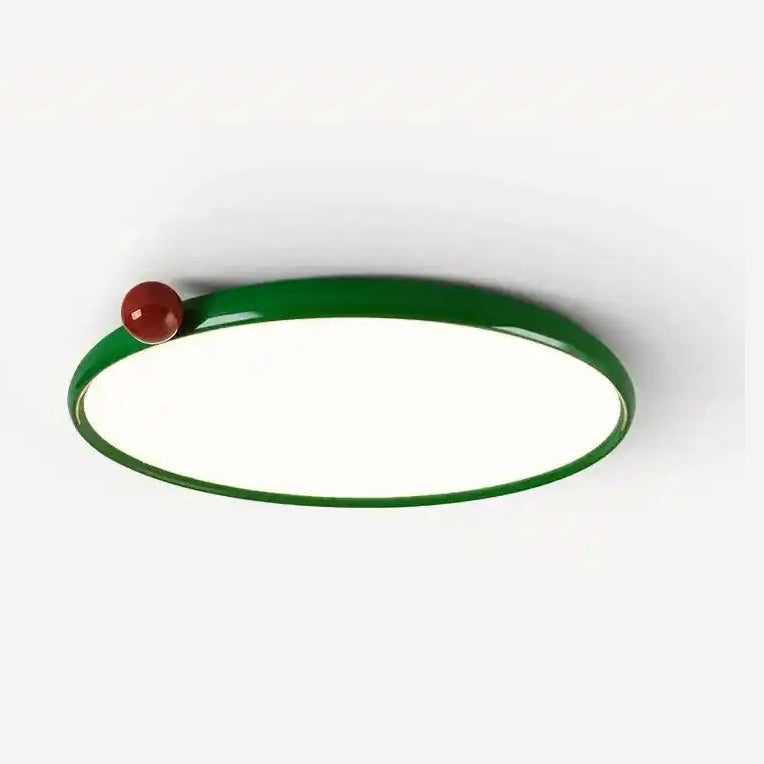 Nowoczesne oświetlenie LED do salonu z zieloną metalową ramą i białym światłem sufitowym