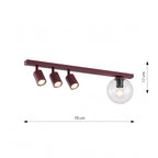 BASTER 4 BURGUNDY TRANSPARENT