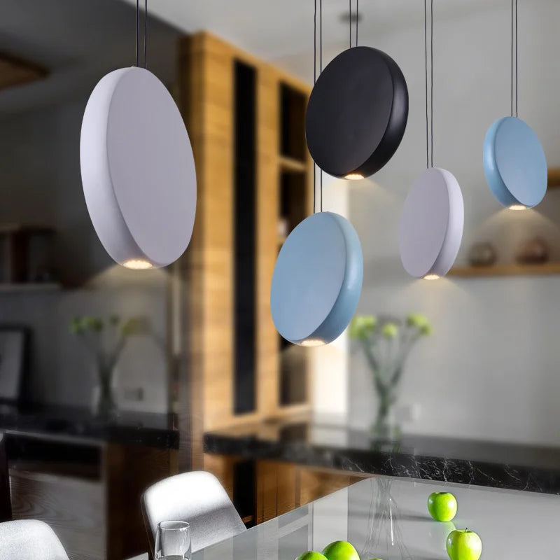 Nowoczesna lampa wisząca LED z metalu i żywicy 3-5 źródeł światła