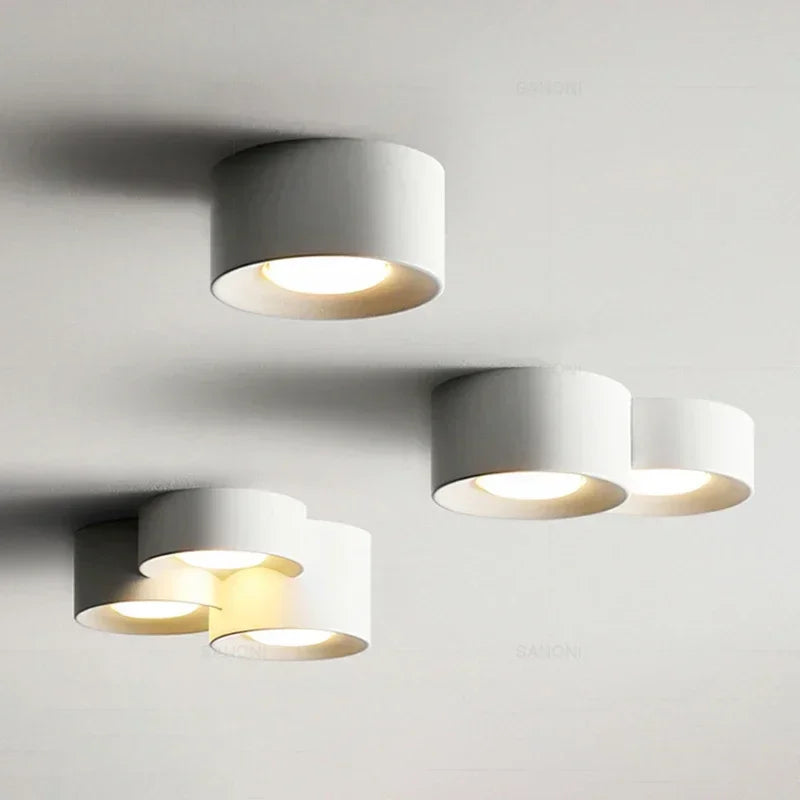 Nowoczesna sufitowa lampa LED cylindryczna spot do sypialni