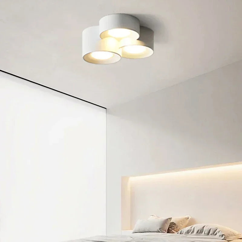 Nowoczesna sufitowa lampa LED cylindryczna spot do sypialni