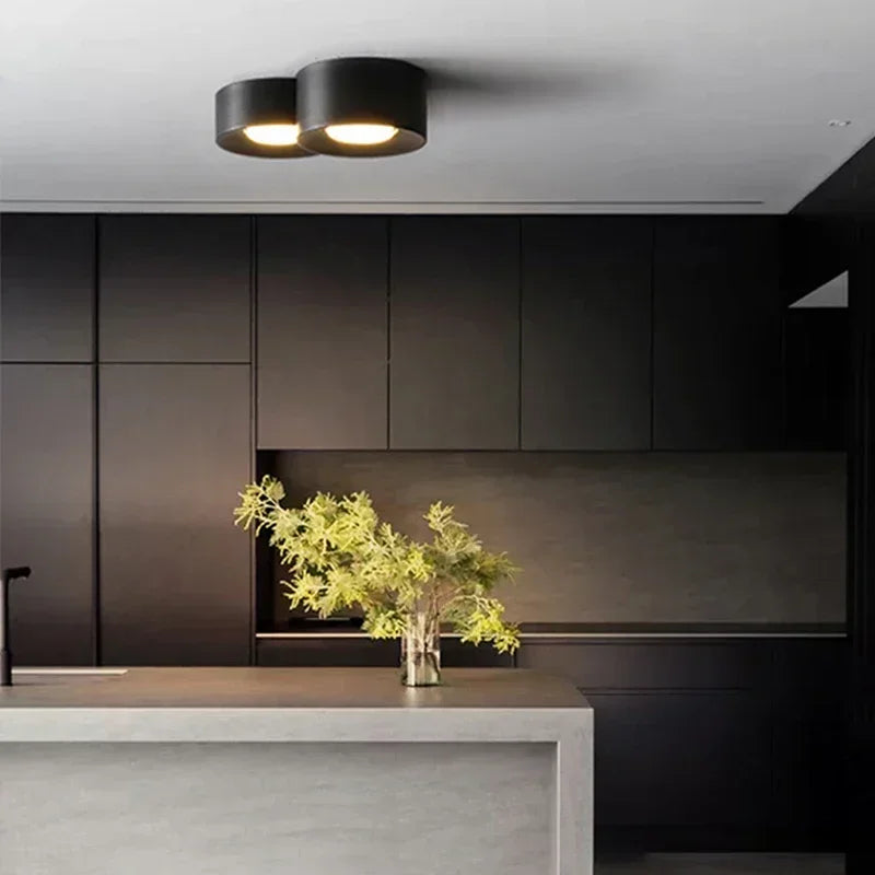 Nowoczesna sufitowa lampa LED cylindryczna spot do sypialni