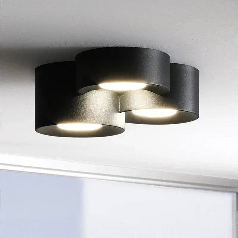 Nowoczesna sufitowa lampa LED cylindryczna spot do sypialni