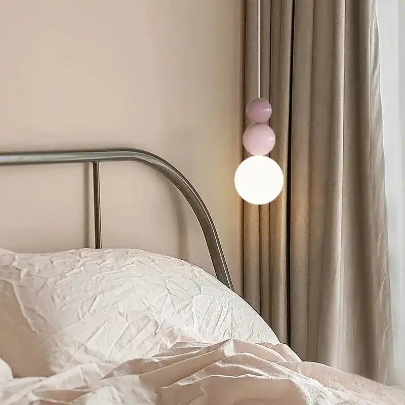 LampaNowoczesna Lampa Wisząca LED Kremowy Abażur Nordic Styl  Jaśnie Panie