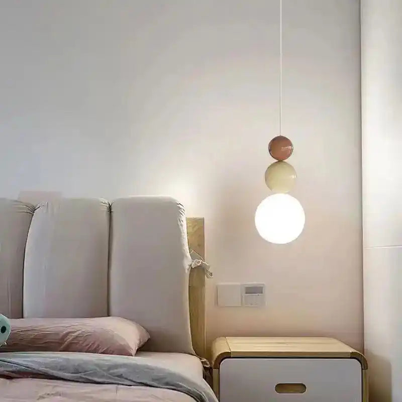 LampaNowoczesna Lampa Wisząca LED Kremowy Abażur Nordic Styl  Jaśnie Panie