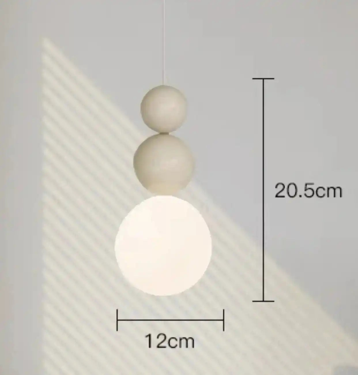 LampaNowoczesna Lampa Wisząca LED Kremowy Abażur Nordic Styl  Jaśnie Panie