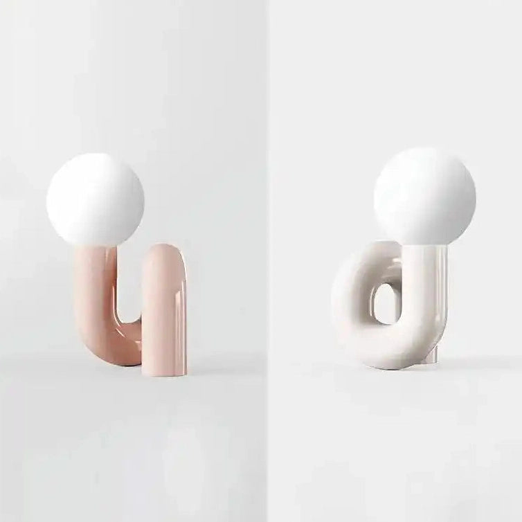 LampaNowoczesna lampa biurkowa Nordic ze szkła matowego LED  Jaśnie Panie
