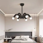 Nowoczesna Lampa Wisząca LED Metalowa E27 6-Świetlna Czarna Różowa Beżowa