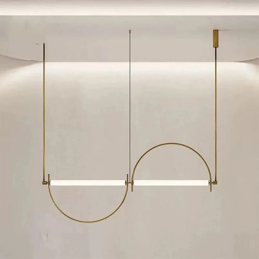 Lampa Wisząca LED Łukowa Minimalistyczna Nowoczesna T-A-001