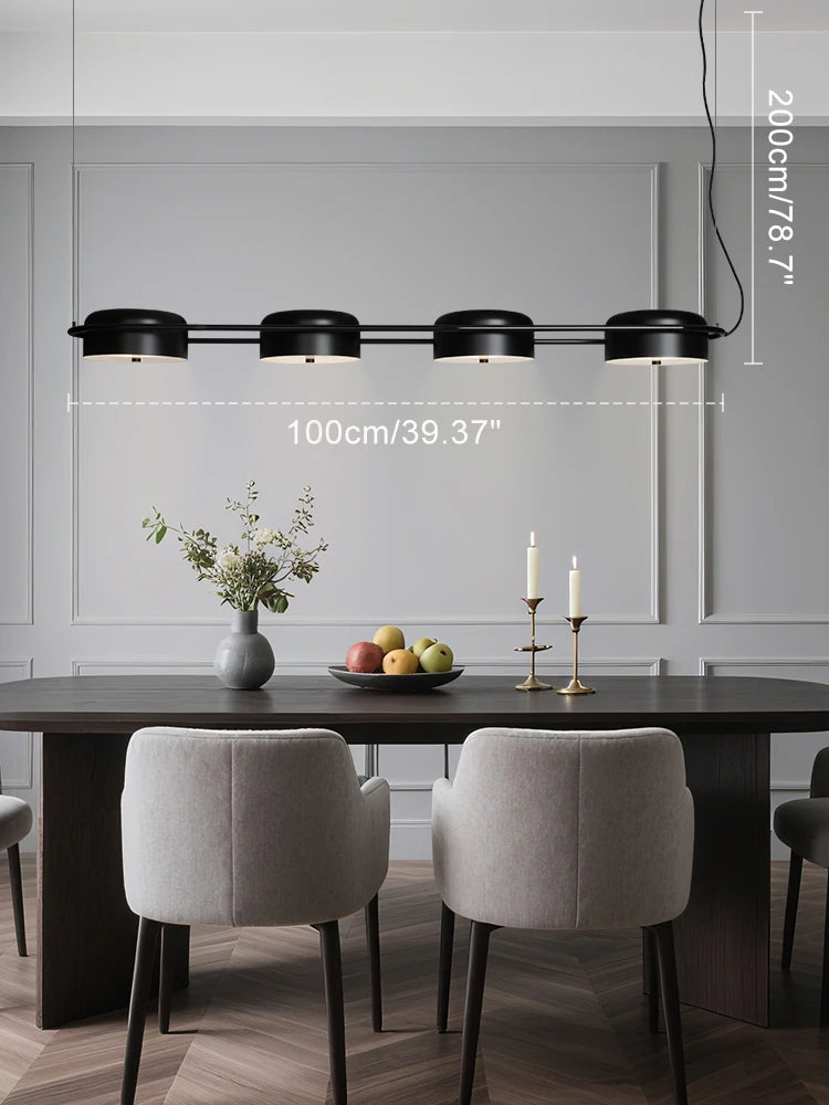 Nowoczesna czarna lampa wisząca LED z obrotowym kloszem 360 stopni