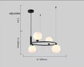 Lampa Wisząca LED Szklana Kula Magiczna Fasolka Nordic