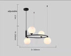 Lampa Wisząca LED Szklana Kula Magiczna Fasolka Nordic