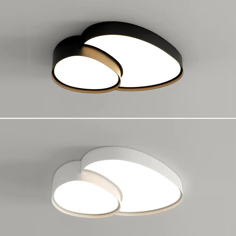 Sterowana pilotem nowoczesna lampa sufitowa LED do salonu jadalni