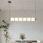 Nowoczesna Lampa Wisząca LED 6-8 Świateł Biała Aluminium