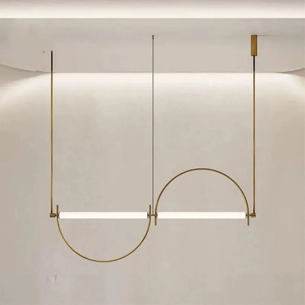 Lampa Wisząca LED Łukowa Minimalistyczna Nowoczesna T-A-001