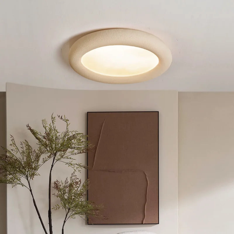 Nowoczesna Lampa Sufitowa LED Wabi Sabi 55cm Kremowa