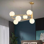 Lampa Wisząca LED Szklana Kula Magiczna Fasolka Nordic