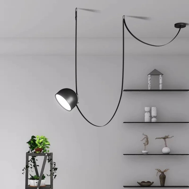 Nowoczesne minimalne wiszące lampy LED do jadalni i restauracji