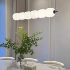 Nowoczesna Lampa Wisząca LED 6-8 Świateł Biała Aluminium