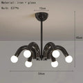 Nowoczesna Lampa Wisząca LED Metalowa E27 6-Świetlna Czarna Różowa Beżowa
