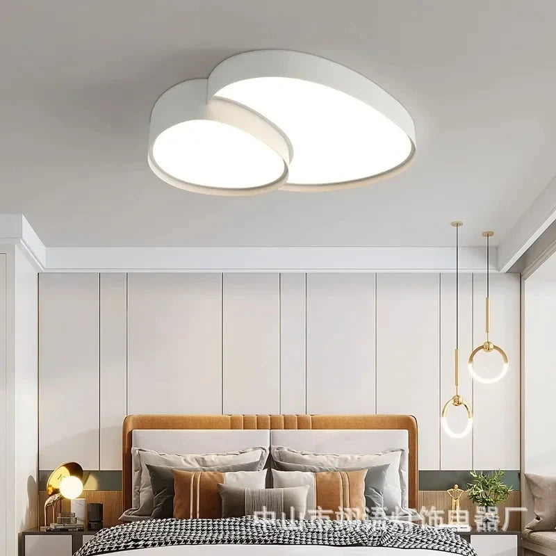 Sterowana pilotem nowoczesna lampa sufitowa LED do salonu jadalni
