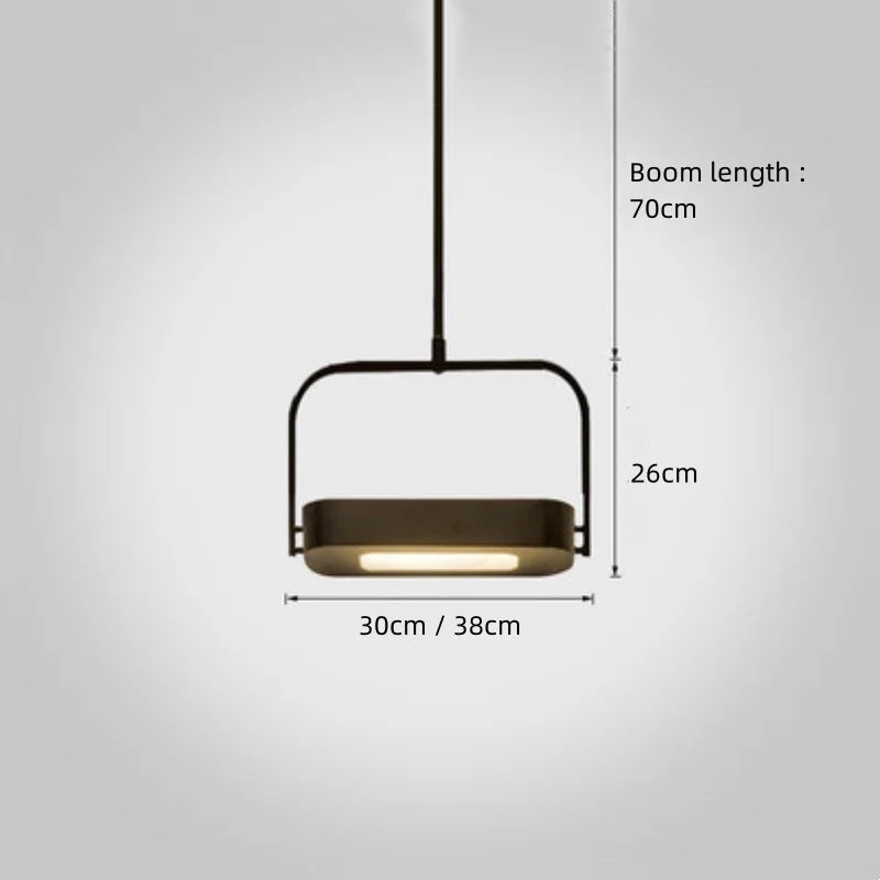 Nowoczesne oświetlenie do salonu w minimalistycznym stylu z regulowanym zawieszeniem