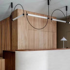 Lampa Wisząca LED Łukowa Minimalistyczna Nowoczesna T-A-001