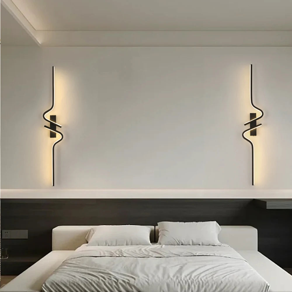 Minimalistyczna Lampa Ścienna LED Biała Ciepła Zimna Nowoczesna