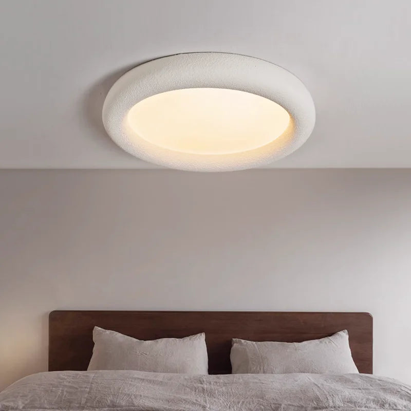 Nowoczesna Lampa Sufitowa LED Wabi Sabi 55cm Kremowa