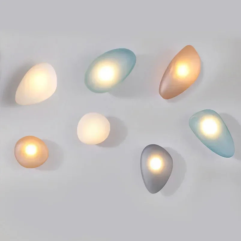 Nowoczesna szklana lampa ścienna LED kolorowa do sypialni