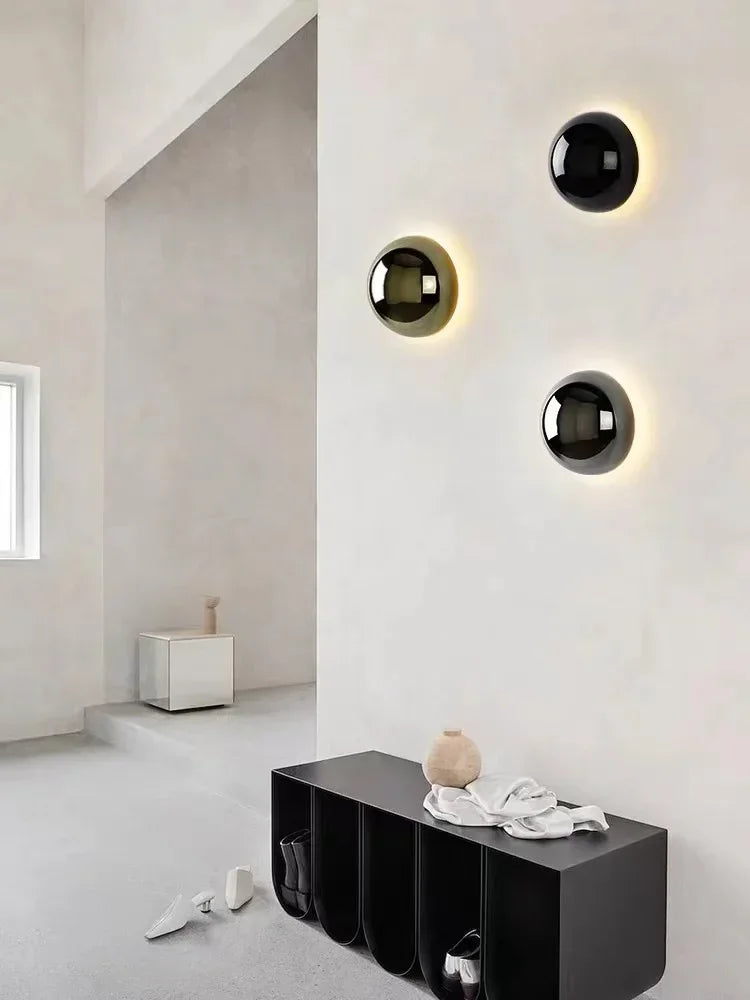 Nowoczesna Lampa Ścienna LED Platerowana Srebrna Minimalistyczna