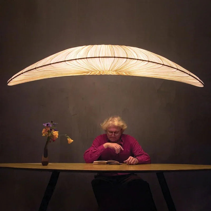 Nowoczesna Lampa Wisząca Żaglowiec Duży Abażur Materiał