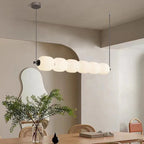 Nowoczesna Lampa Wisząca LED 6-8 Świateł Biała Aluminium
