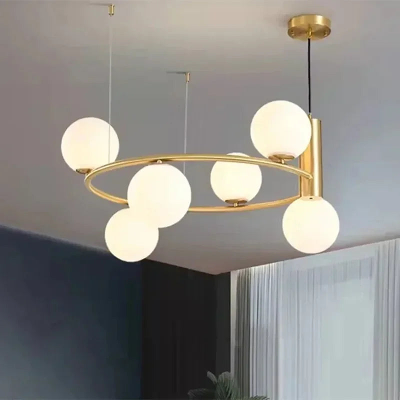 Lampa Wisząca LED Szklana Kula Magiczna Fasolka Nordic