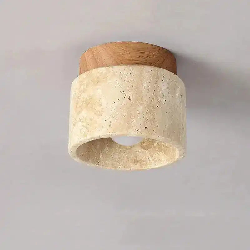 LampaŻółta Marmurowa Lampa Sufitowa Wabi Sabi LED do Holu  Jaśnie Panie
