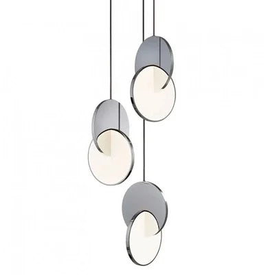 Jaśnie Panie designerska lampa wisząca, metaliczny kolor, przód, do nowoczesnych wnętrz